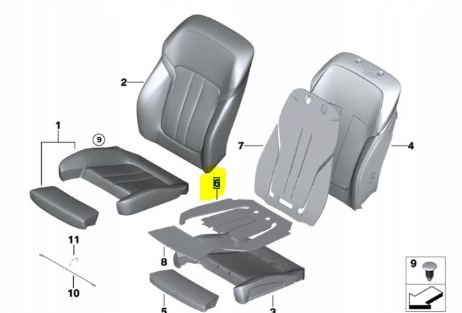 Heating mat, heating the sofa seat BMW G30 G11 G12 - galeria