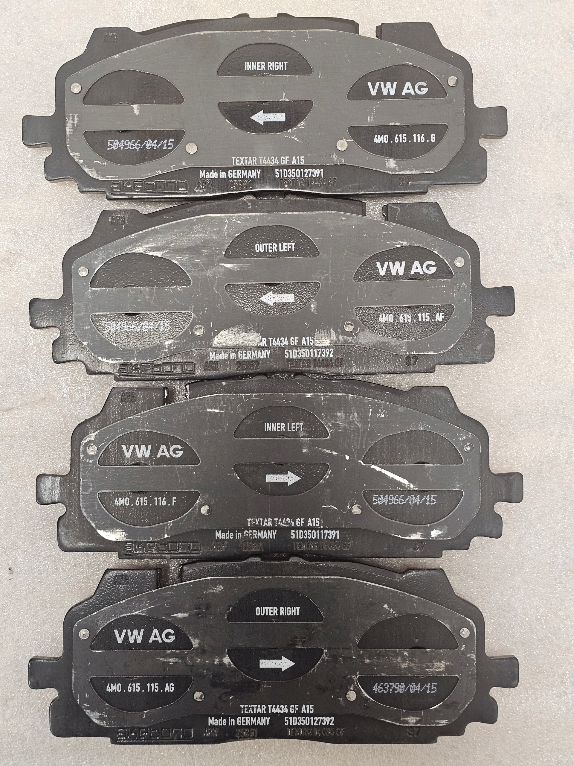 Audi Q7 4M Передние колодки OEM оригинал 4M0698151H - galeria