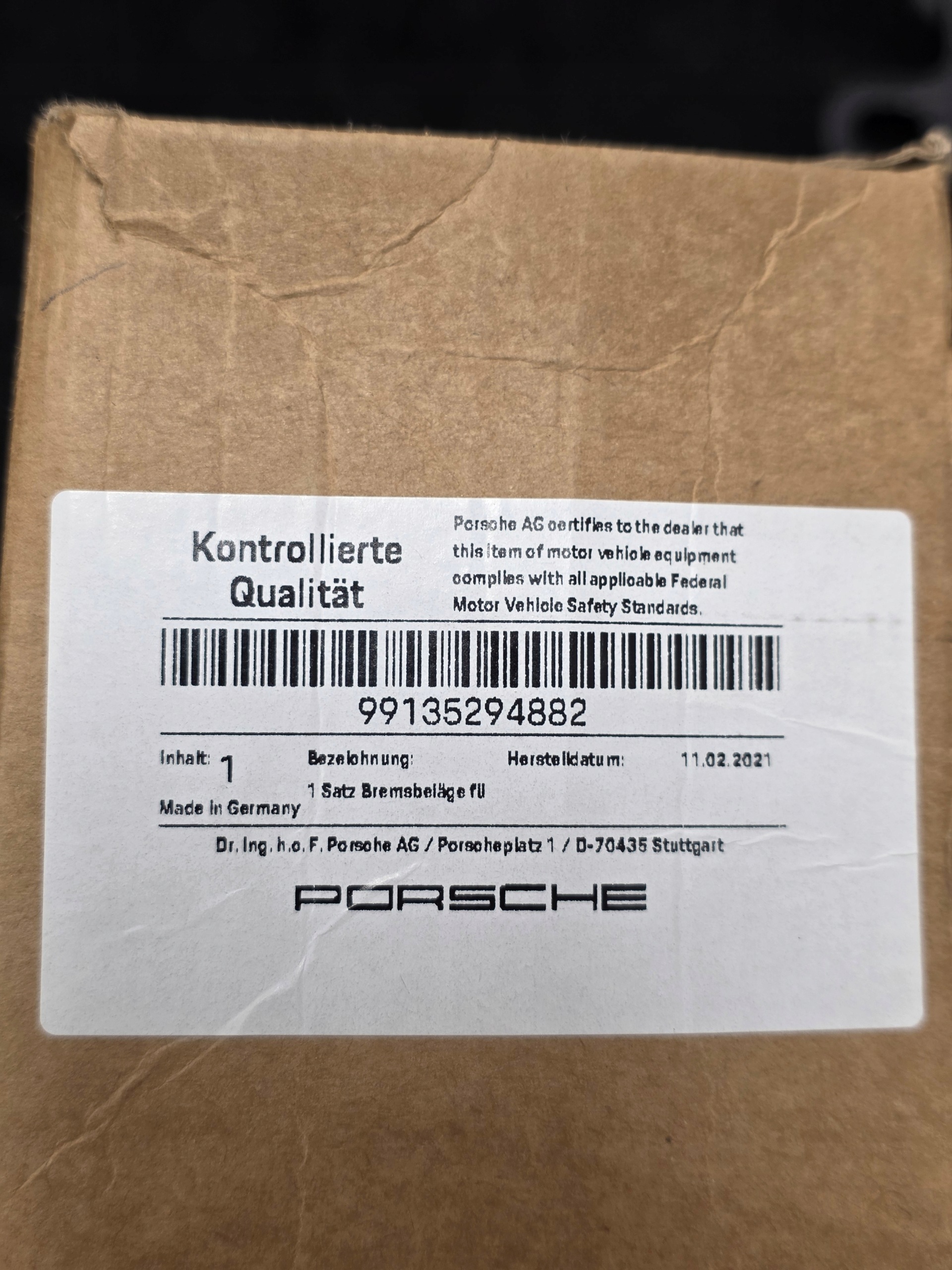 Klocki hamulcowe Porsche 911 GT3 RS TYŁ 99135294882 - galeria