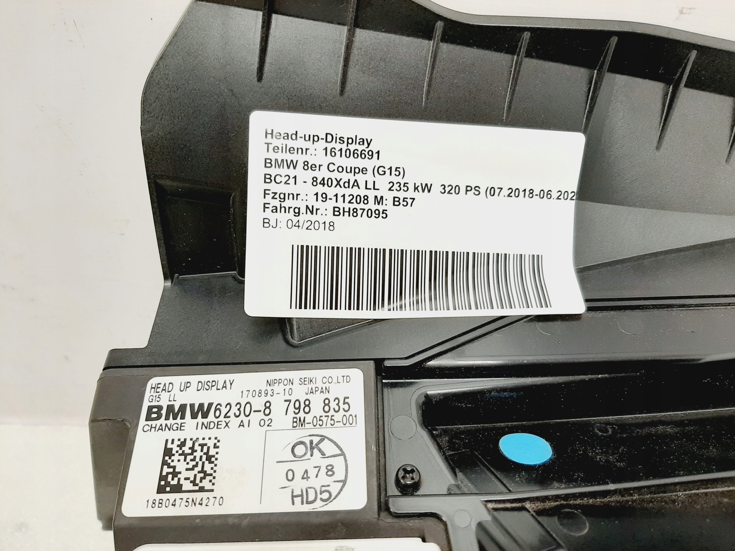 HUD Head Up BMW M850i ​​​​G14 G15 M8 F91 F92 HeadUp Display - galeria