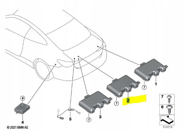 Multiband LTE Antenna BMW G30 G20 9396827 - galeria