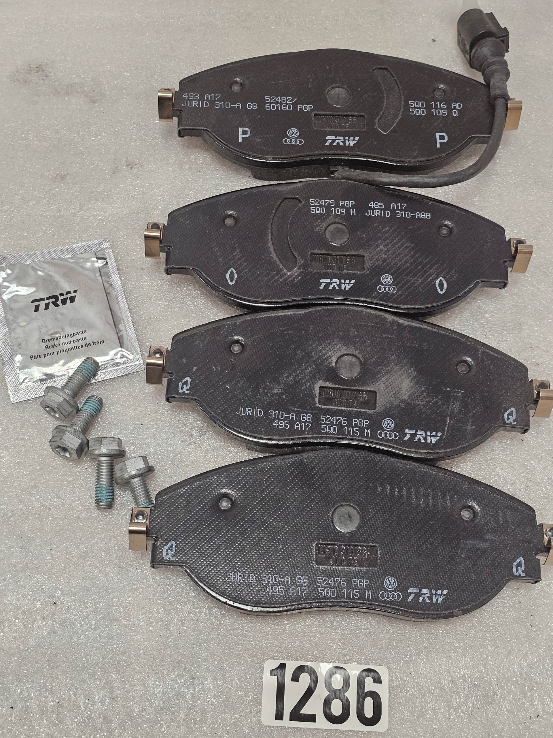 Передние колодки Audi передние OEM 5Q0698151AJ - galeria