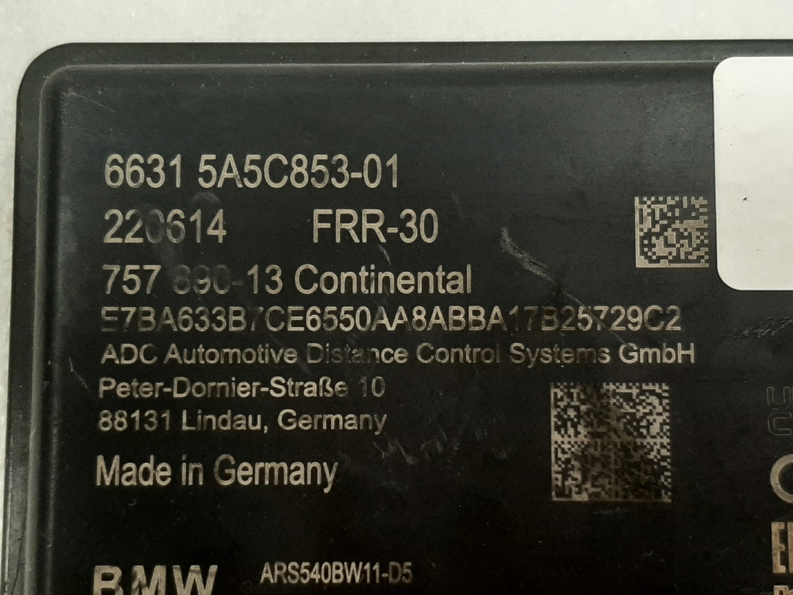 Radarsensor ACC ADC Tempomat FRR BMW G70 G07 U11 I20 5A5C853 - galeria