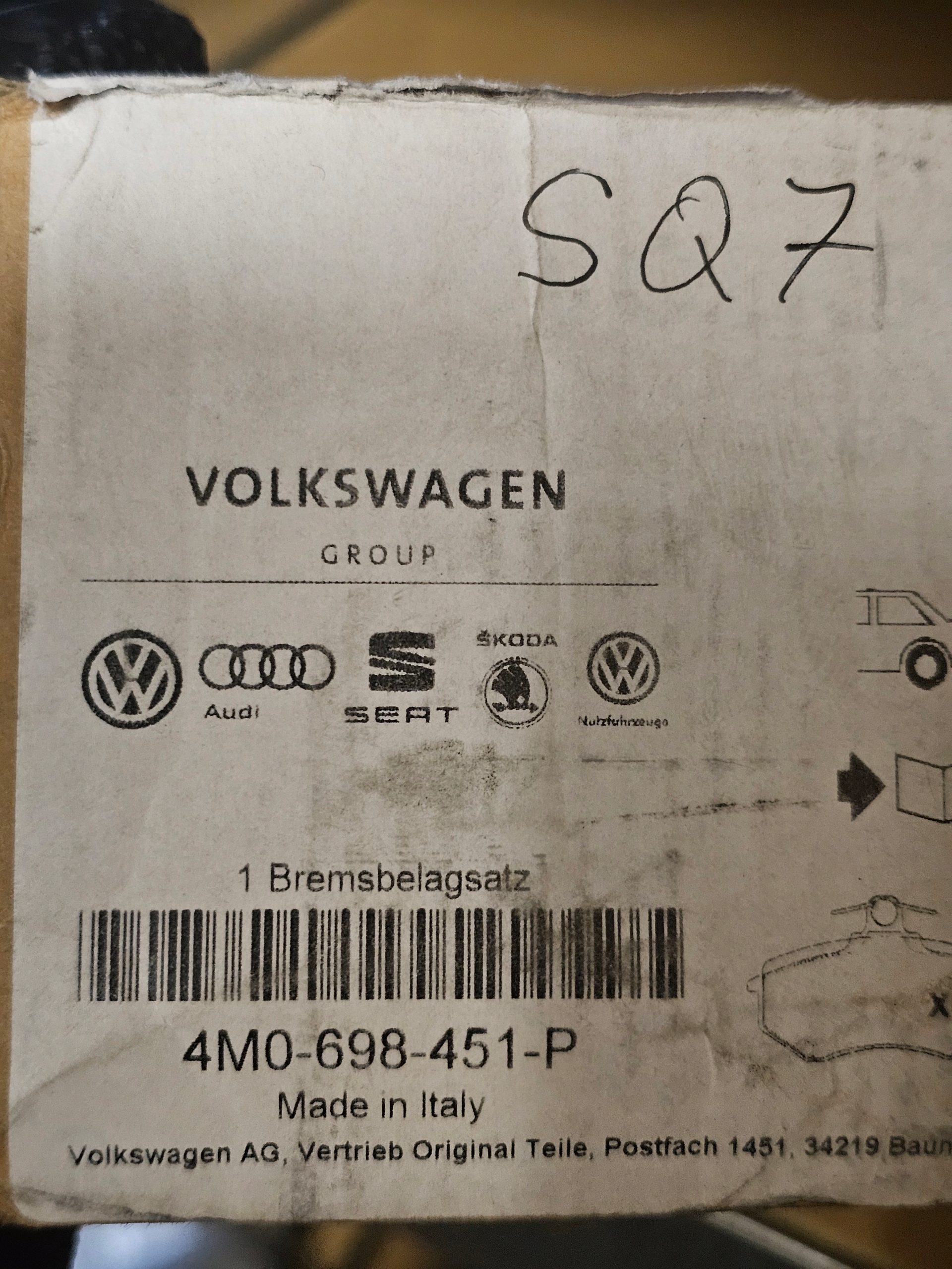 Audi A6 A7 A8 e-Tron Q7 Q8 OEM HINTERE Pads - galeria