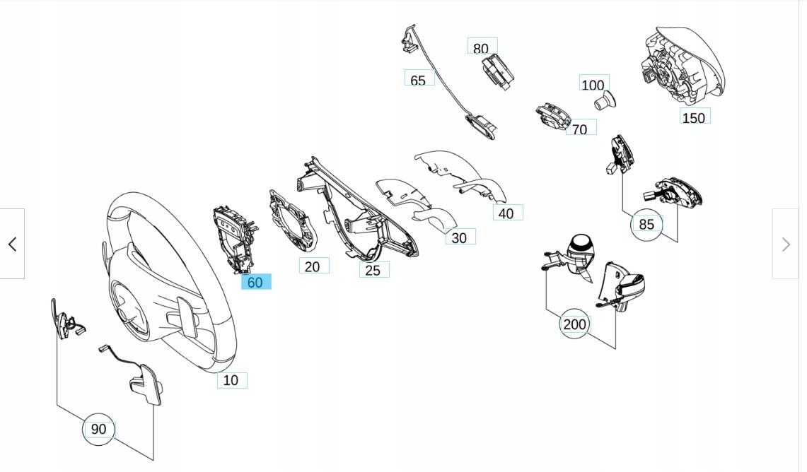 Контактная пластина рулевого колеса Mercedes AMG — A099 464 19 05 - galeria