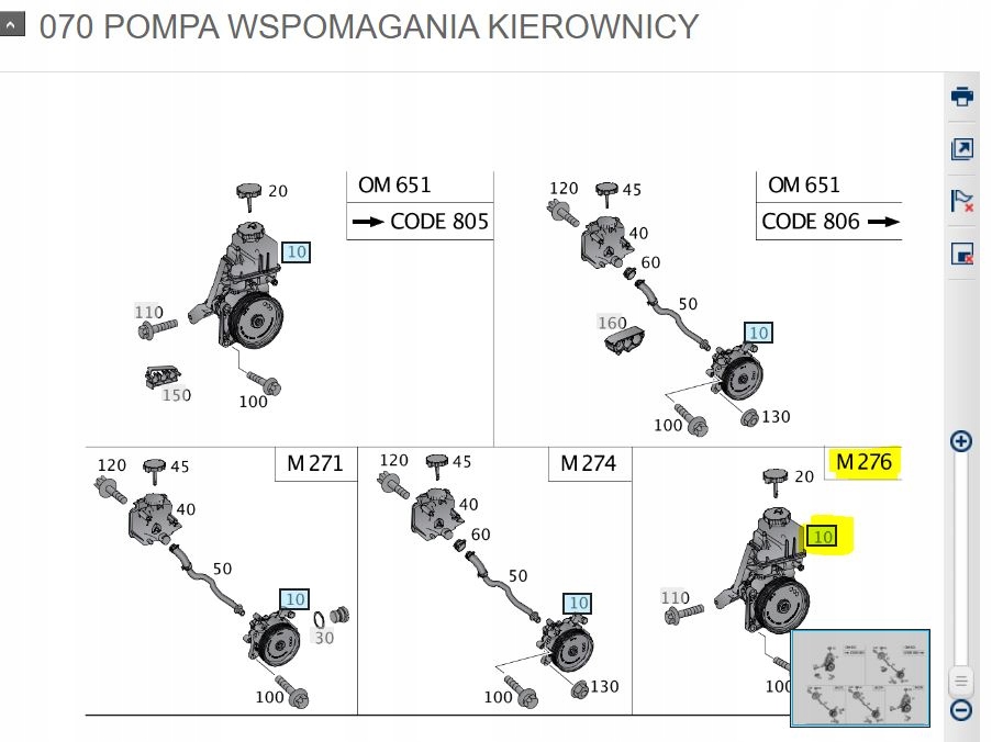 Power steering pump Mercedes W172 SLC SLK AMG OM276 - galeria