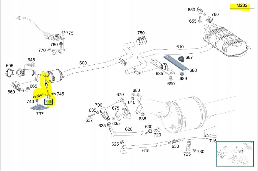 Abgastemperatursensor Mercedes OM282 282 #FV - galeria