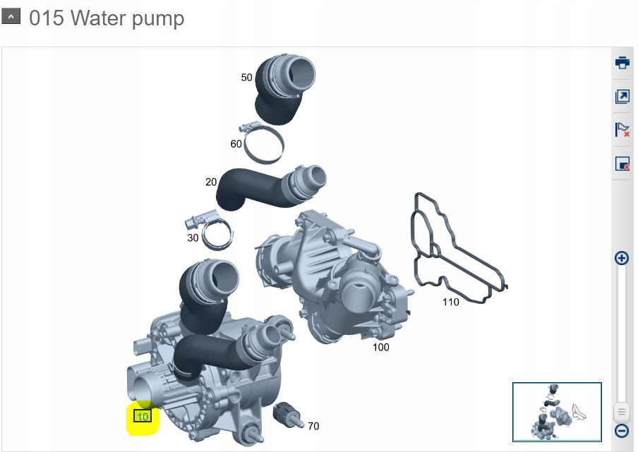 Wasserpumpe Mercedes OM254 254 GLC W254 - galeria
