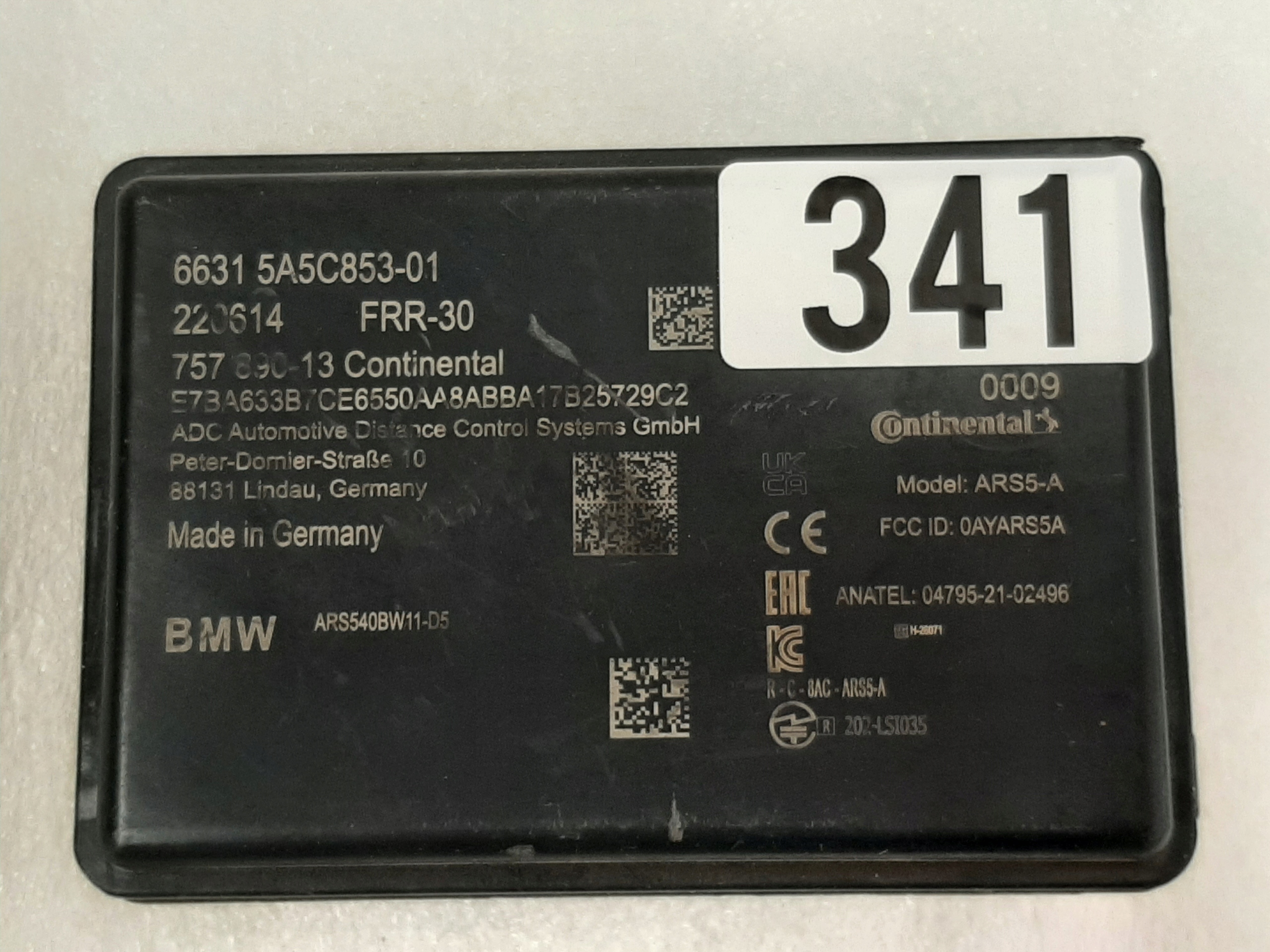Radarsensor ACC ADC Tempomat FRR BMW G70 G07 U11 I20 5A5C853 - galeria