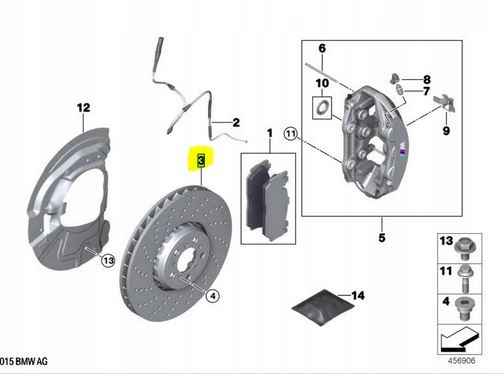 Tarcze BMW X5M F85 X6M F86 2284901 2284902 PRZÓD - galeria