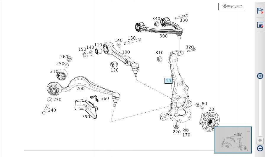 Mercedes W213 E63 AMG Кулак поворотний A2133326000 ПРАВИЙ - galeria