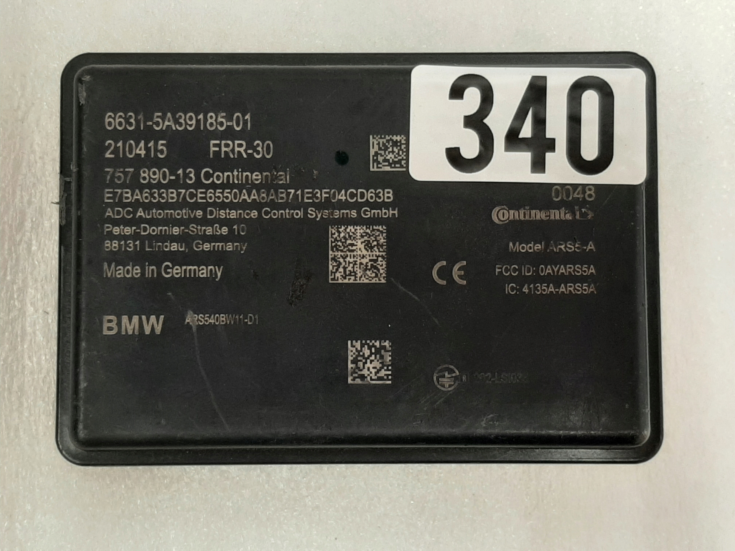 Radar Sensor ACC ADC Cruise Control FRR BMW G70 G07 5A39185 - galeria