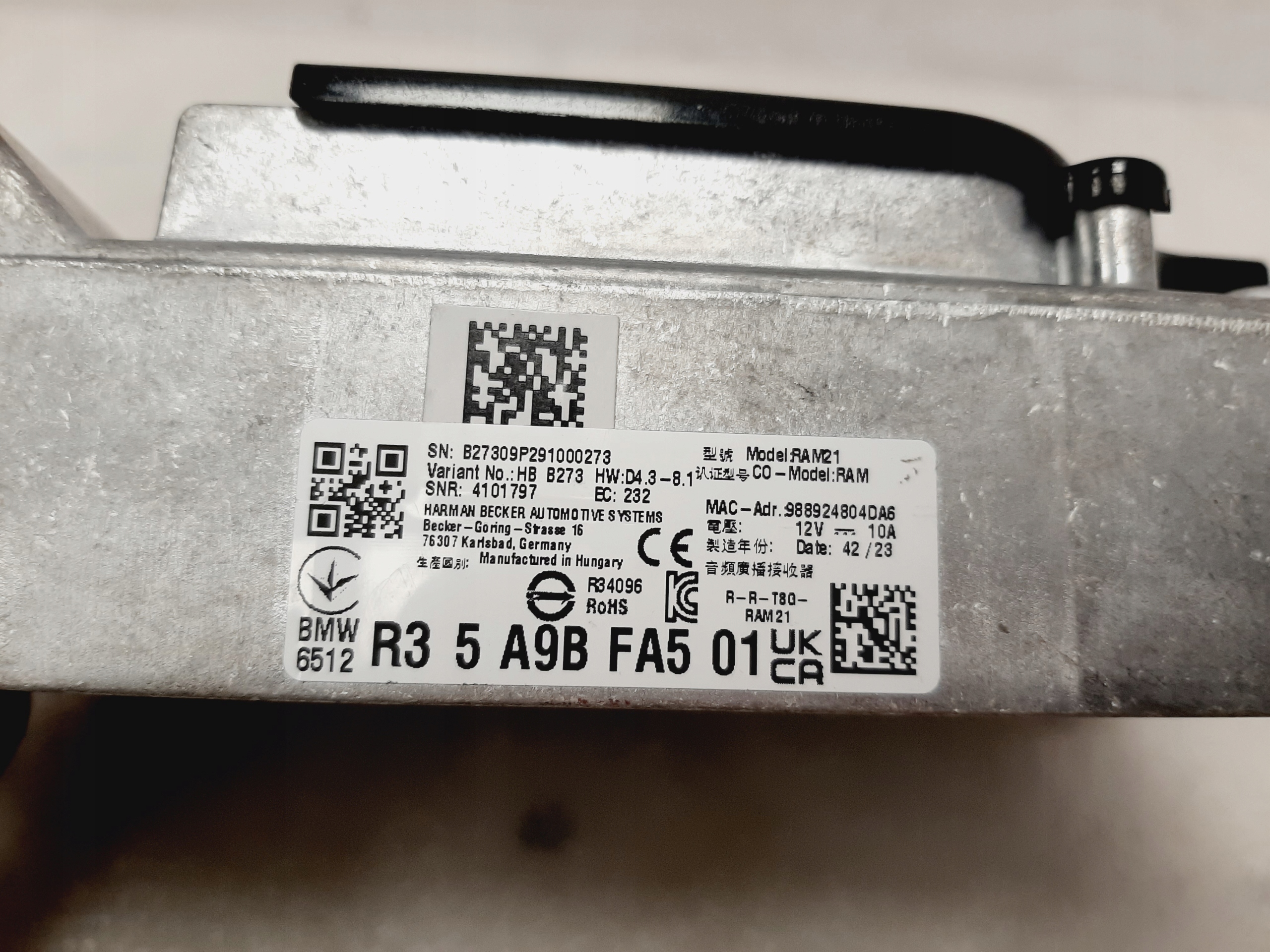 Harman Kardon MID DAB amplifier BMW G20 G30 G11 G01 G05 - galeria