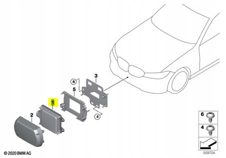 Radar Sensor Czujnik BMW G30 G11 G05 Distronic ACC - galeria