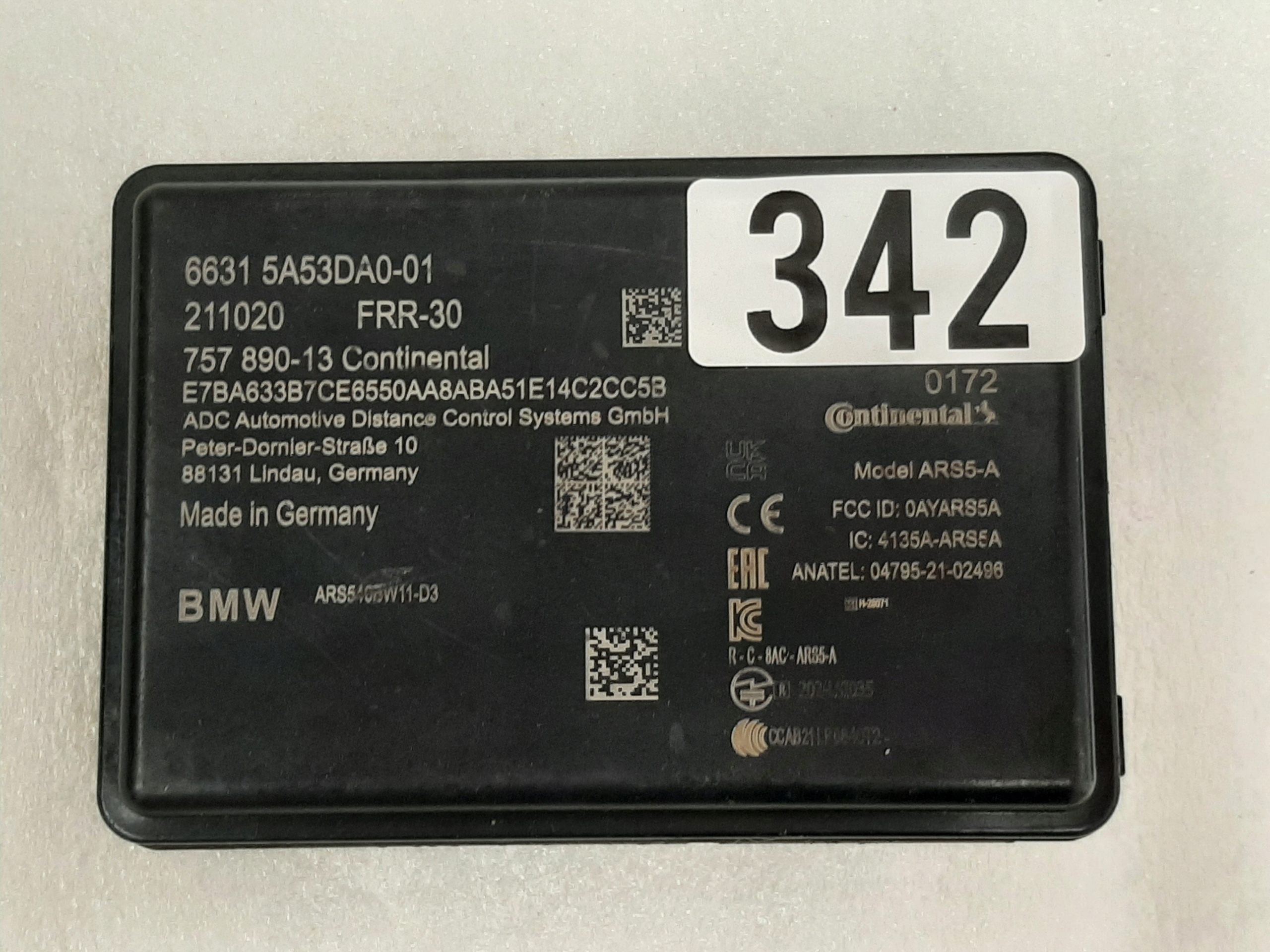 Radarsensor ACC ADC Tempomat FRR BMW G70 G07 U11 I20 5A53DA0 - galeria