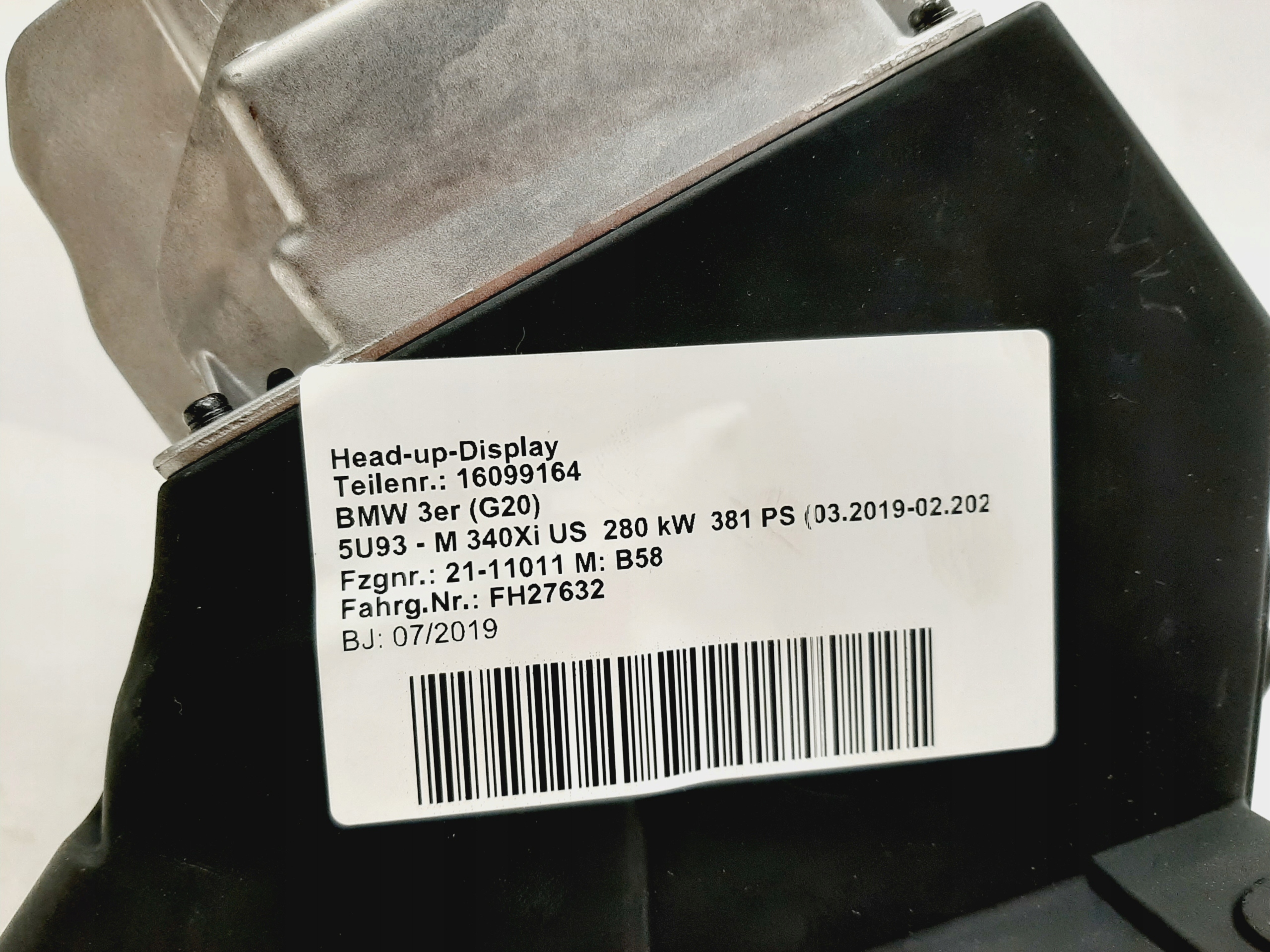 HUD Head Up BMW G20 G80 M3 G26 HeadUp Display - galeria