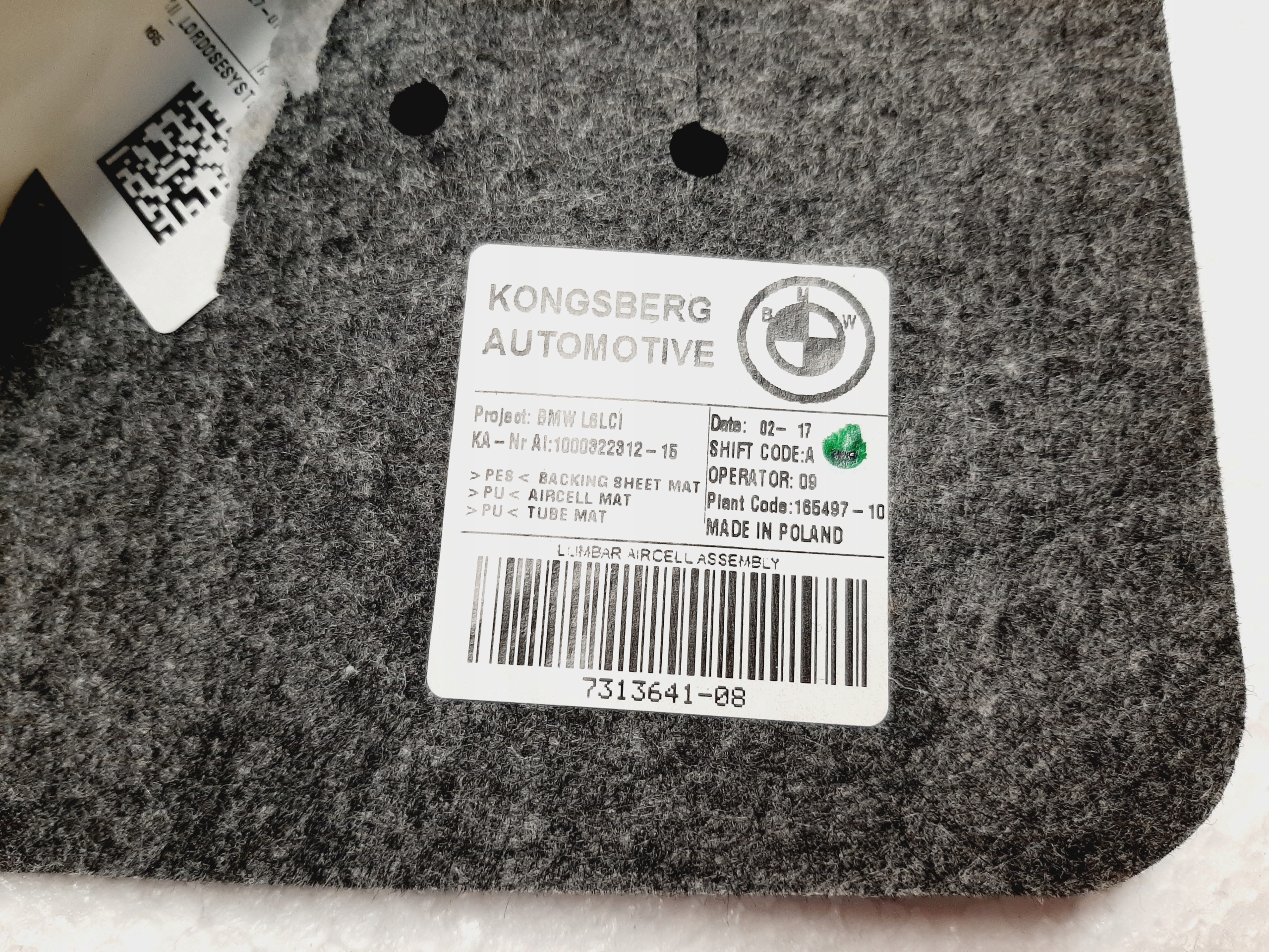 Lumbar Inflation Cushion for BMW G11 G12 G30 Seat - galeria
