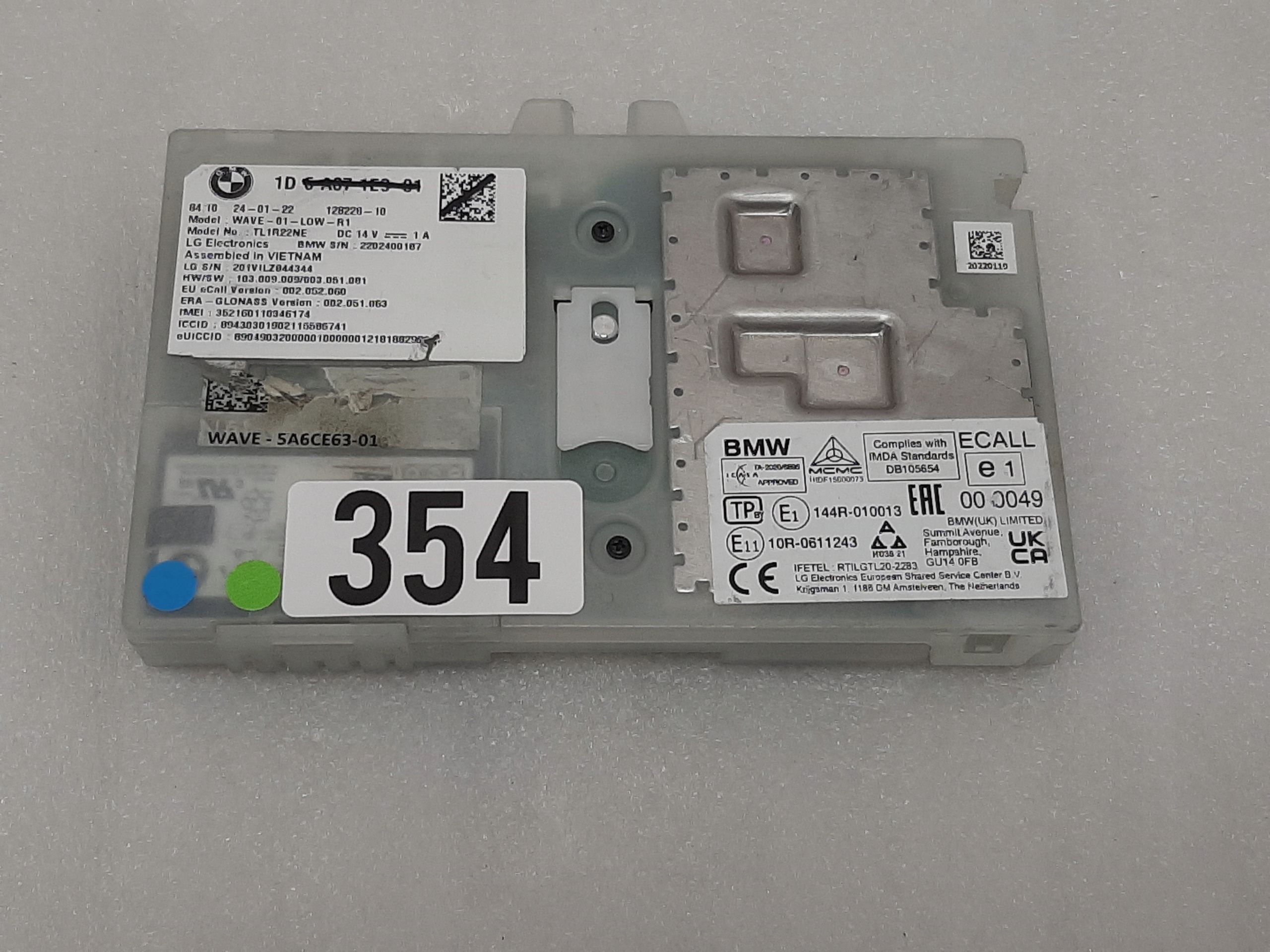 Telematikmodul Telematik BMW G High 5A6CE63 - galeria