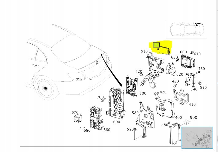 Keyless GO Mercedes W205 W213 W222 Controller Module - galeria
