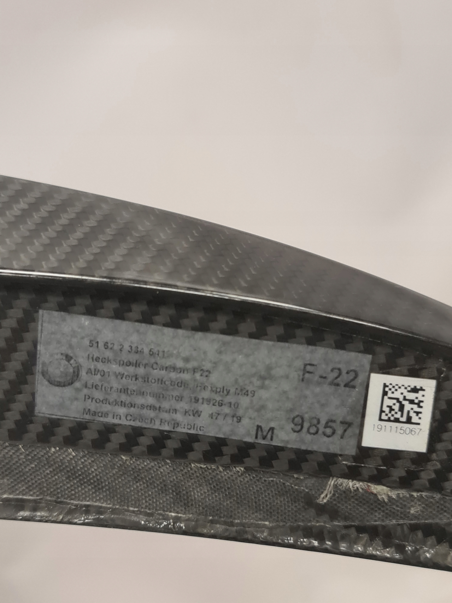 BMW F22 F87 M2 CARBON Flap Spoiler Aileron - galeria