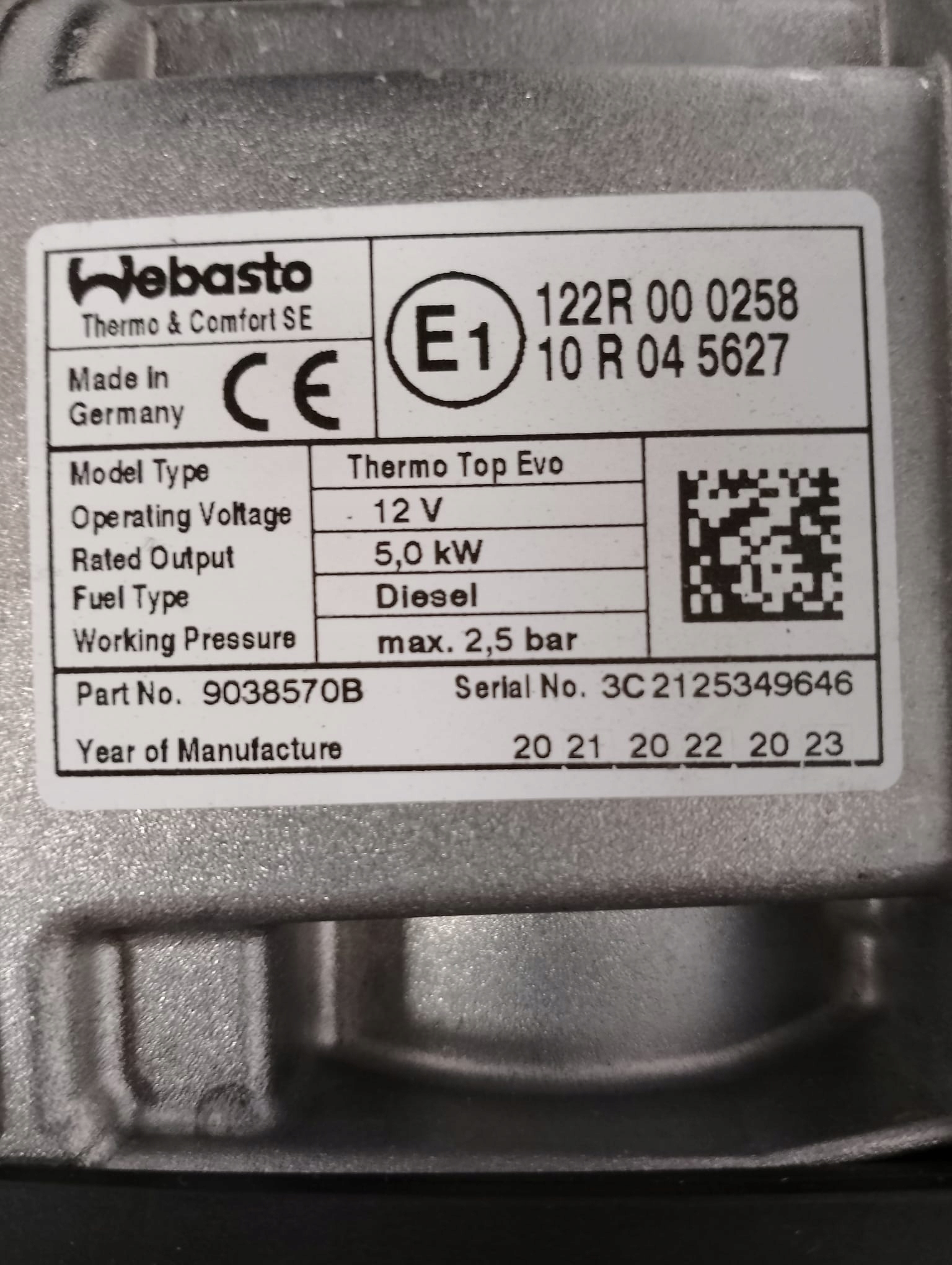 Webasto Mercedes W254 GLC Diesel Heating - galeria