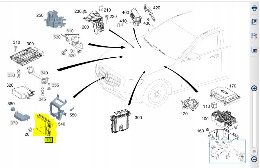 Mercedes ACC Distronic W213 radar A0009001710 #FV - galeria