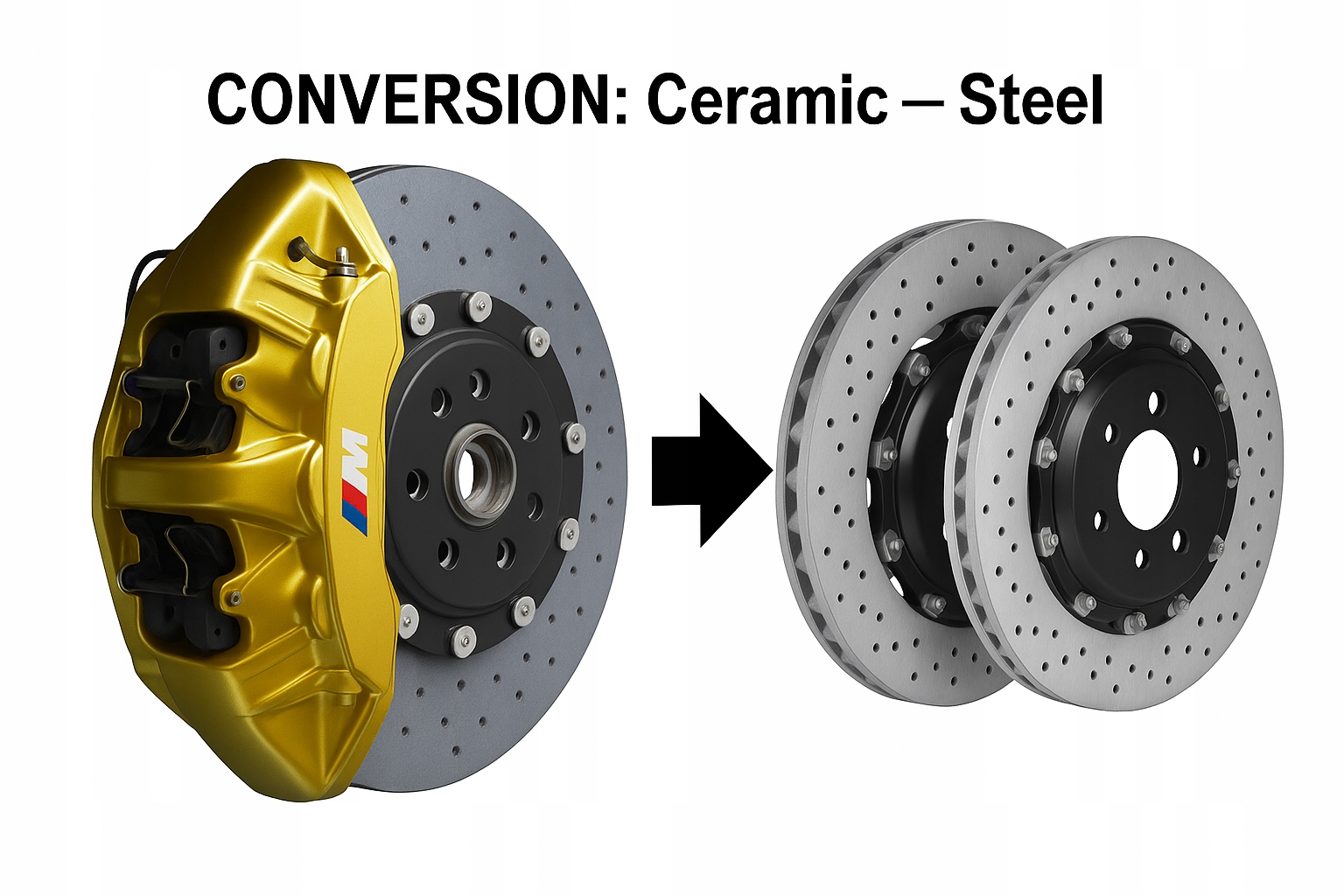 Zdjęcie produktu Conversion CERAMIC -> STEEL Set of discs and pads for Lamborghini AVENTADOR