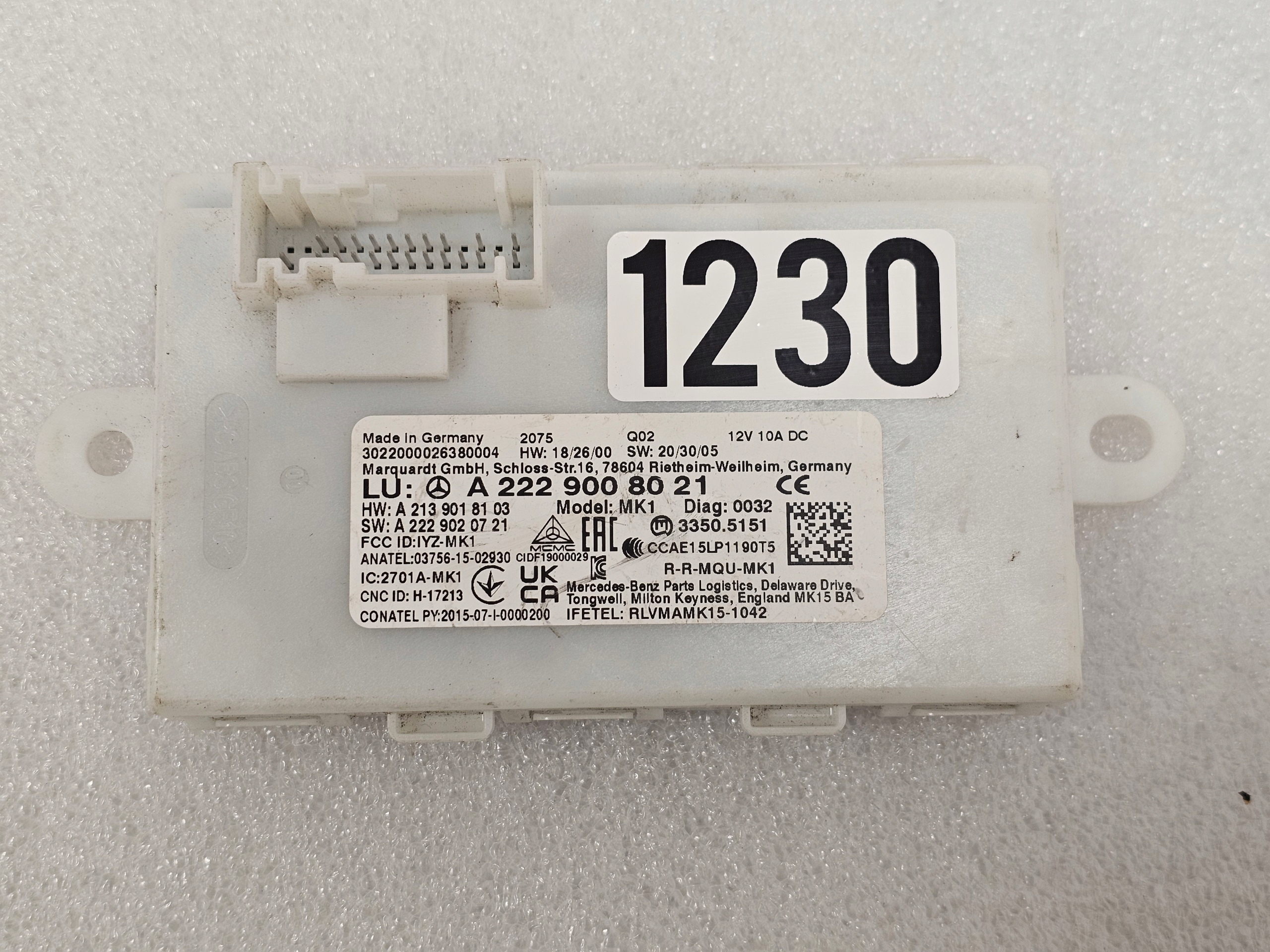 Keyless GO Driver Module Mercedes W213 W238 W253 W257 W290 W222
