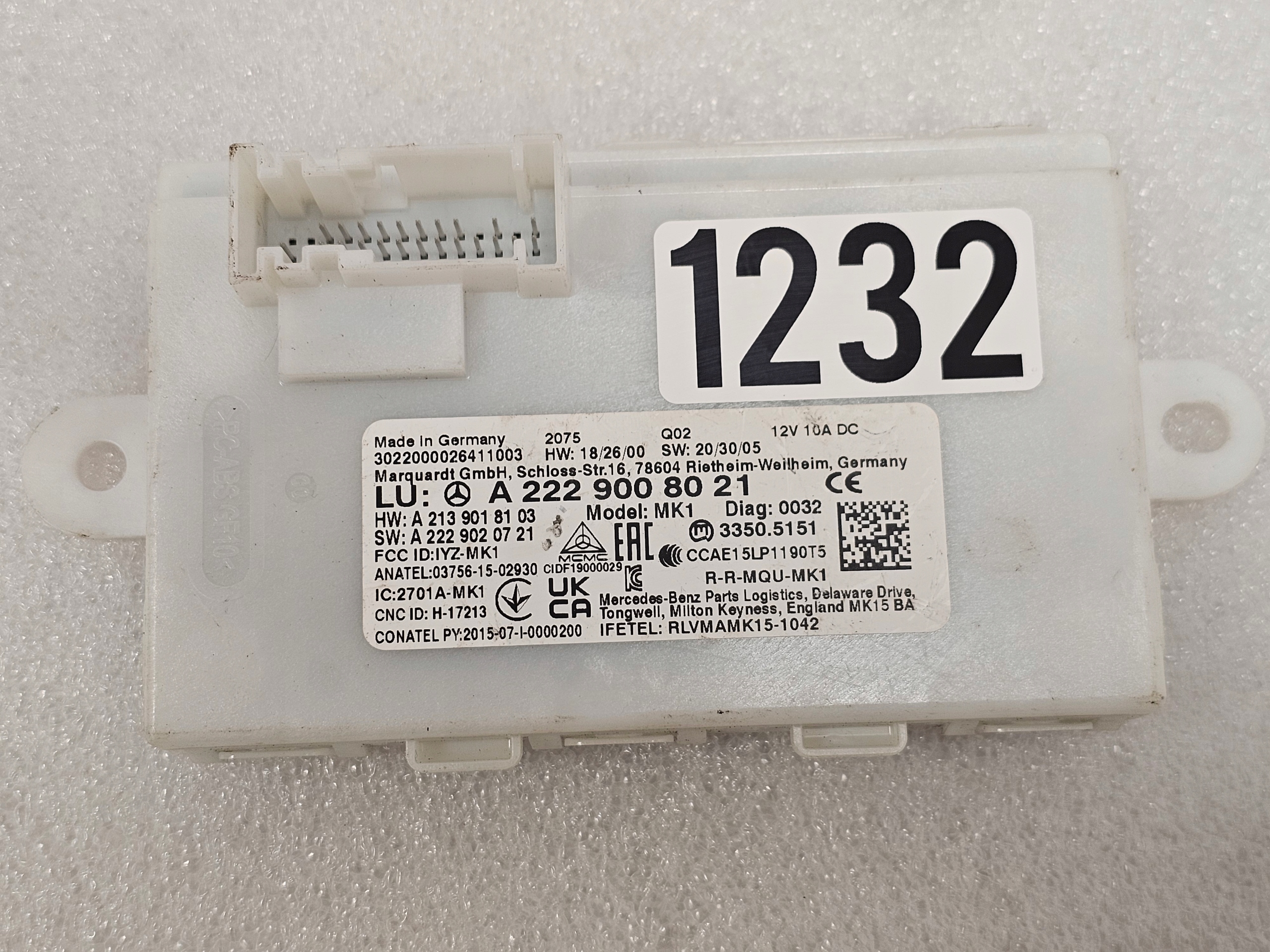 Keyless GO Driver Module Mercedes W213 W238 W253 W257 W290 W222