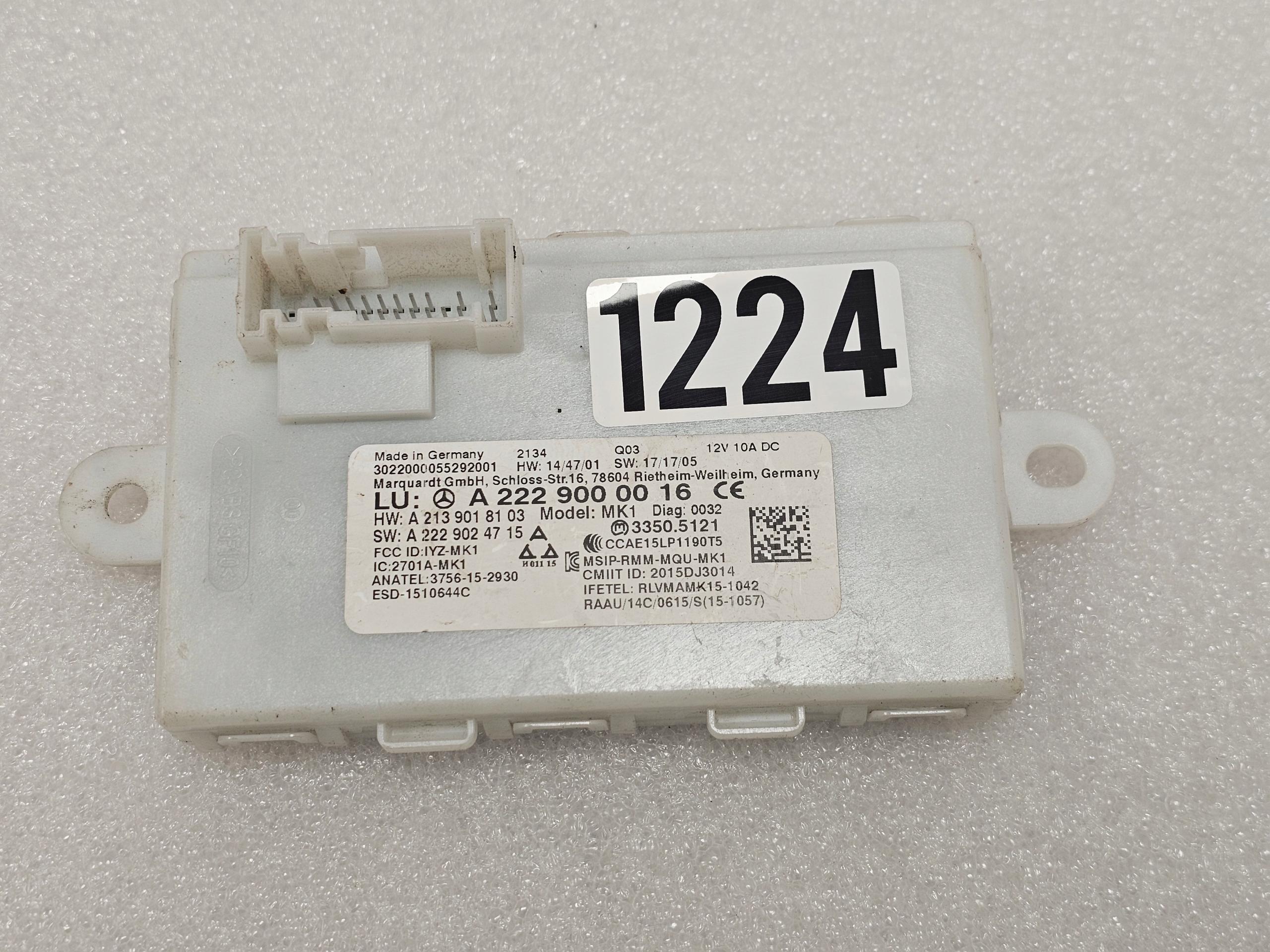 Модуль водителя Keyless GO Mercedes W205 W213 W222 W253 W257 W290