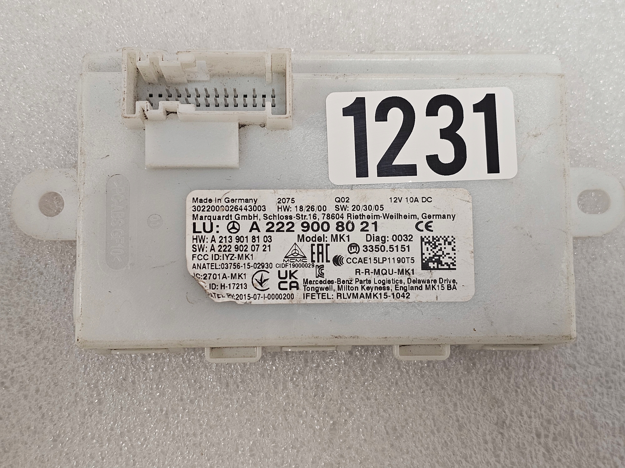 Keyless GO Driver Module Mercedes W213 W238 W253 W257 W290 W222