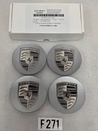 Center Caps Decorative Cover PORSCHE OU7 Platinum Silver - galeria