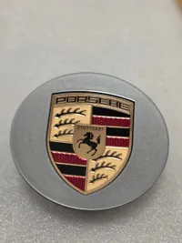 Center Caps Decorative Cover PORSCHE OU7 Platinum Silver - galeria