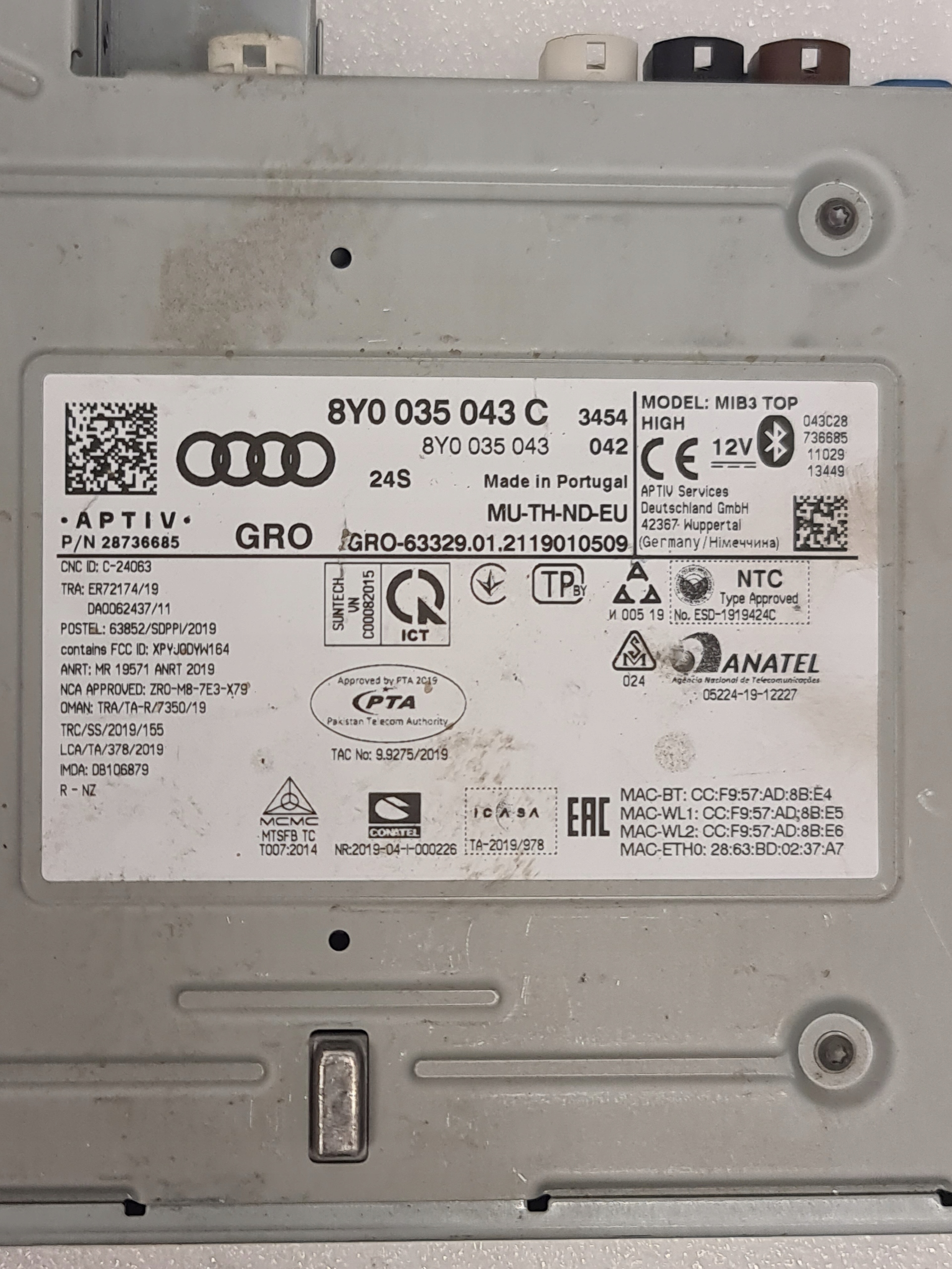 Audi A3 8Y Навигация Мультимедиа MIB3 TOP - galeria